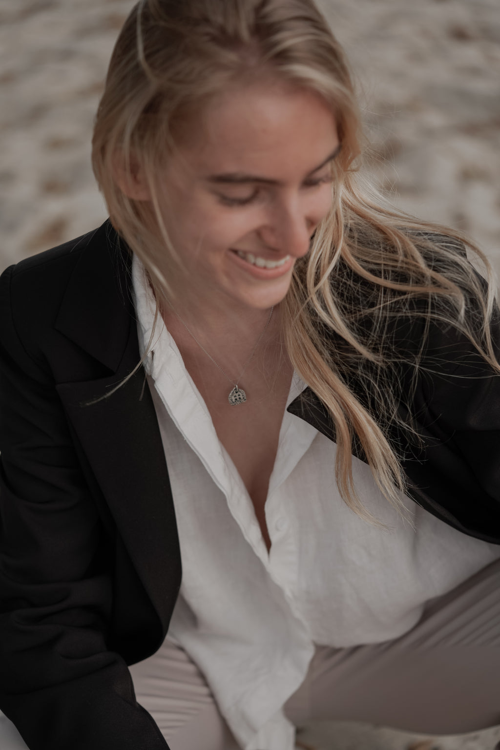 Silver House Necklace