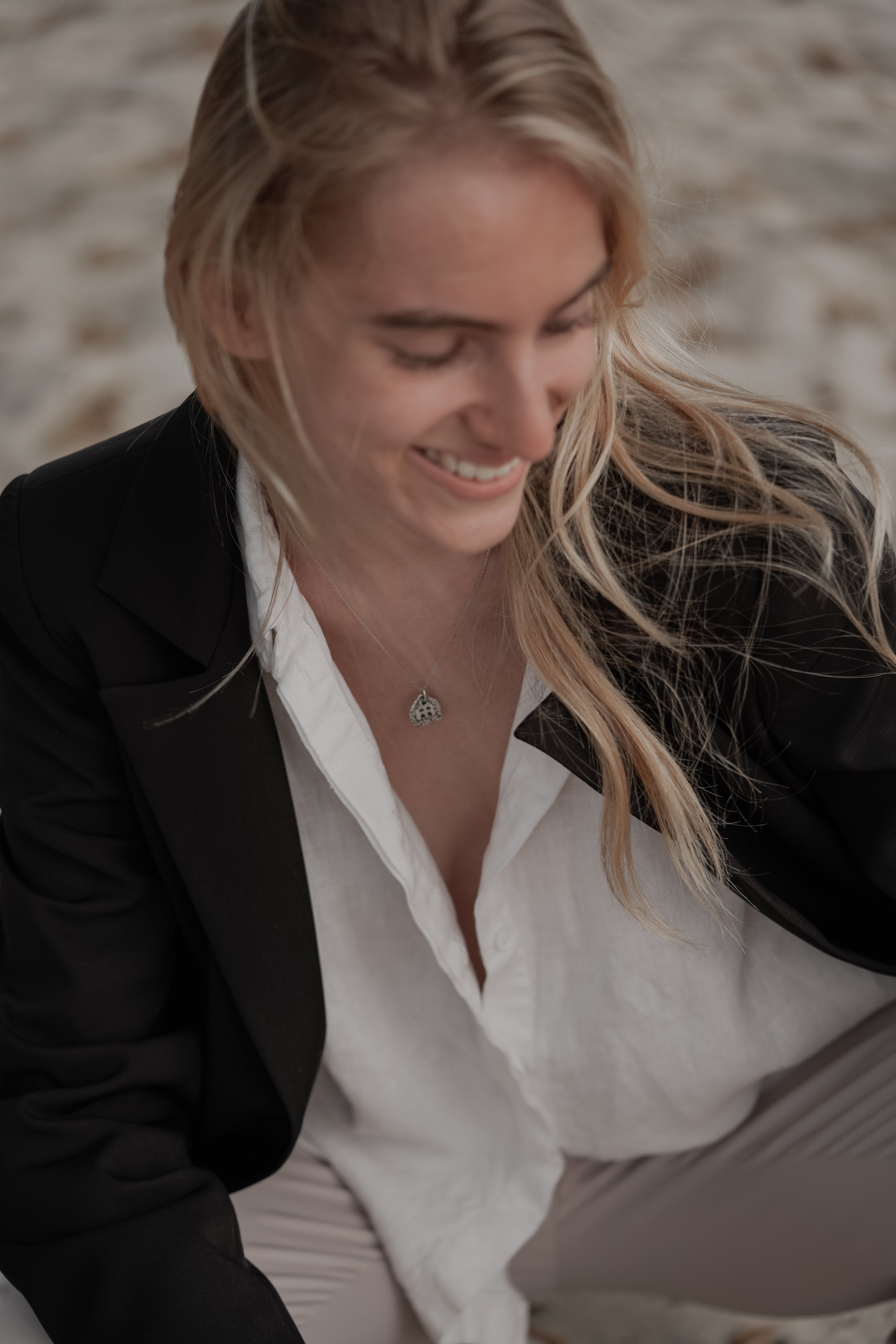 Silver House Necklace