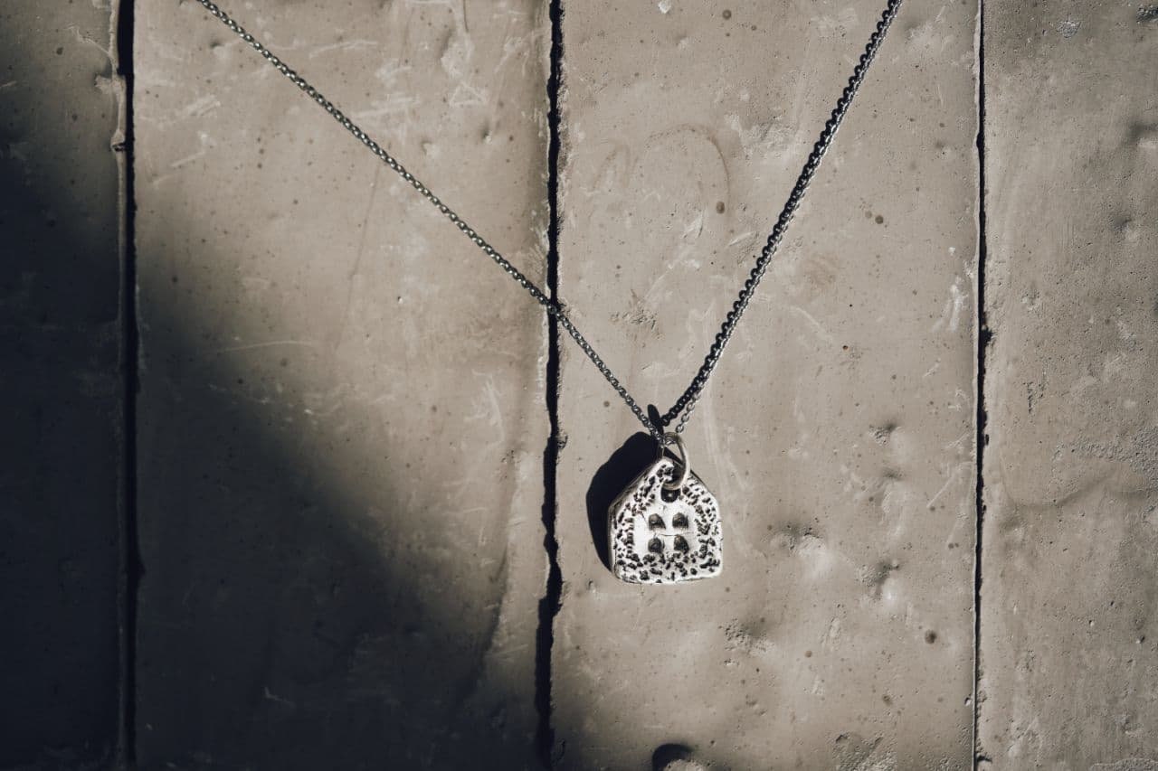 Silver House Necklace