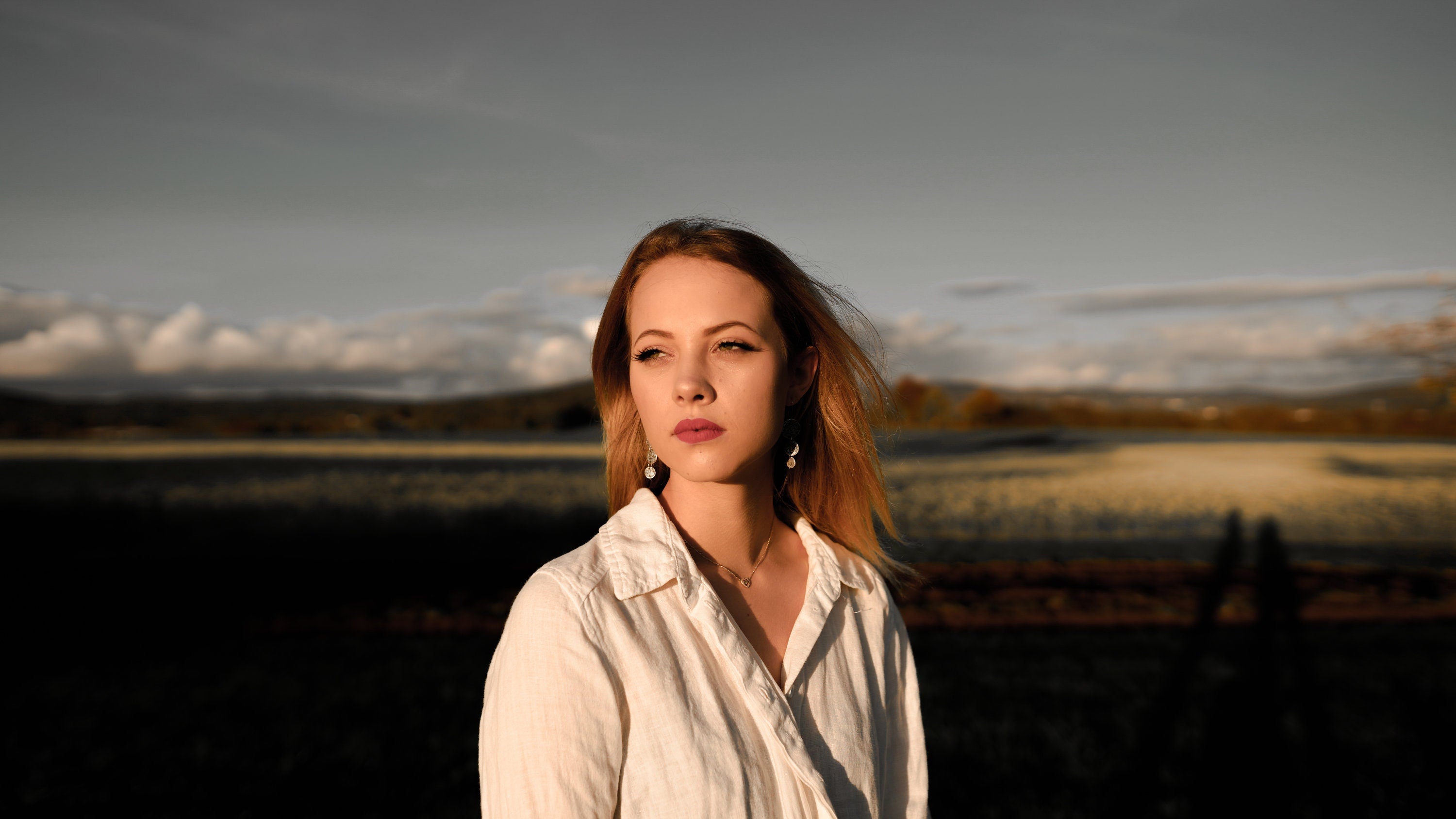 Vintage pattern long earrings